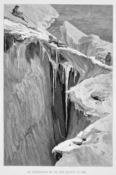 Le Bergschrund sur la Dent Blanche en 1865, de 